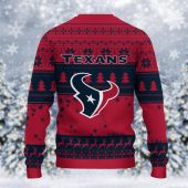 Houston Texans Grinch Holiday Touchdown Ugly Christmas Sweater Back - TeeUgly