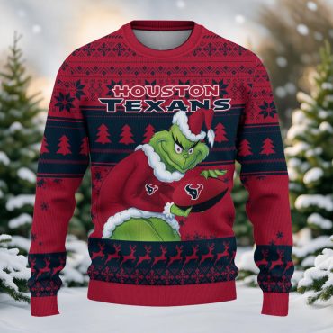 Houston Texans Grinch Holiday Touchdown Ugly Christmas Sweater