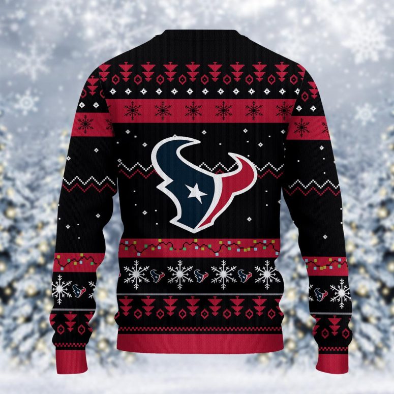 Houston Texans Grinch Santa Cheer Ugly Christmas Sweater