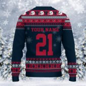 Houston Texans Mickey Christmas Cheer Ugly Christmas Sweater Back - TeeUgly