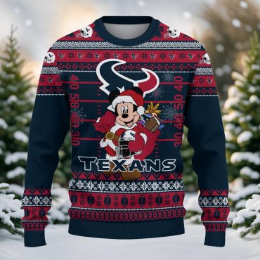 Houston Texans Mickey Christmas Cheer Ugly Christmas Sweater