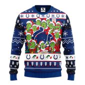 Indianapolis Colts 12 Grinch Xmas Day Ugly Christmas Sweater