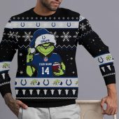 Indianapolis Colts Grinch Christmas Victory Ugly Christmas Sweater Front - TeeUgly