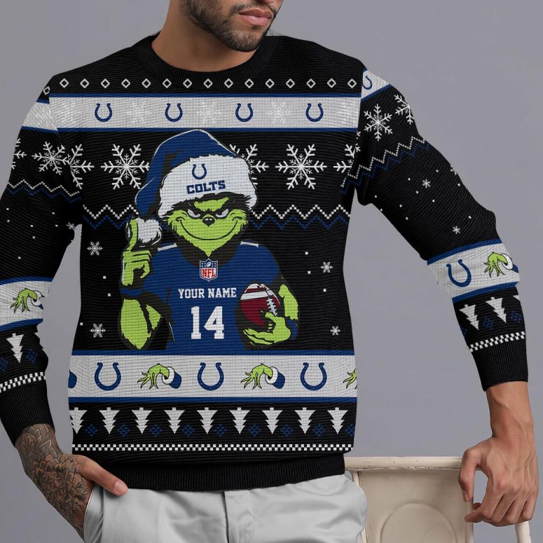 Indianapolis Colts Grinch Christmas Victory Ugly Christmas Sweater