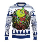 Indianapolis Colts Grinch Hug Ugly Christmas Sweater - TeeUgly