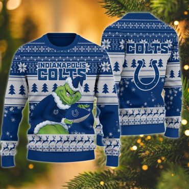 Indianapolis Colts Grinch Stolen Ugly Christmas Sweater