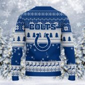 Indianapolis Colts Grinch Stolen Ugly Christmas Sweater Back - TeeUgly