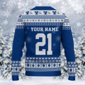 Indianapolis Colts Mickey Mouse Santa Ugly Christmas Sweater Back - TeeUgly