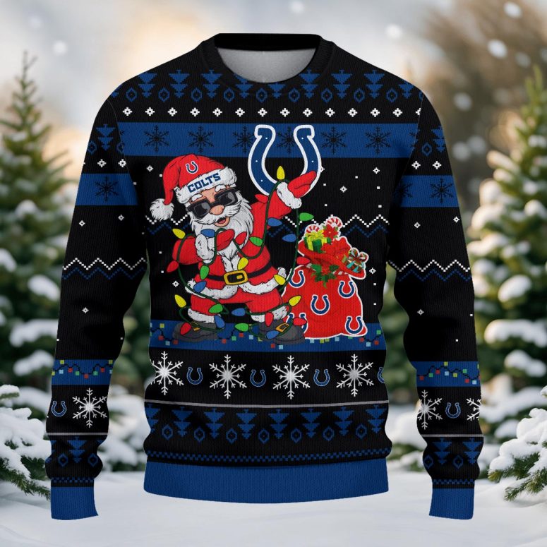 Indianapolis Colts Santa Claus Ugly Christmas Sweater