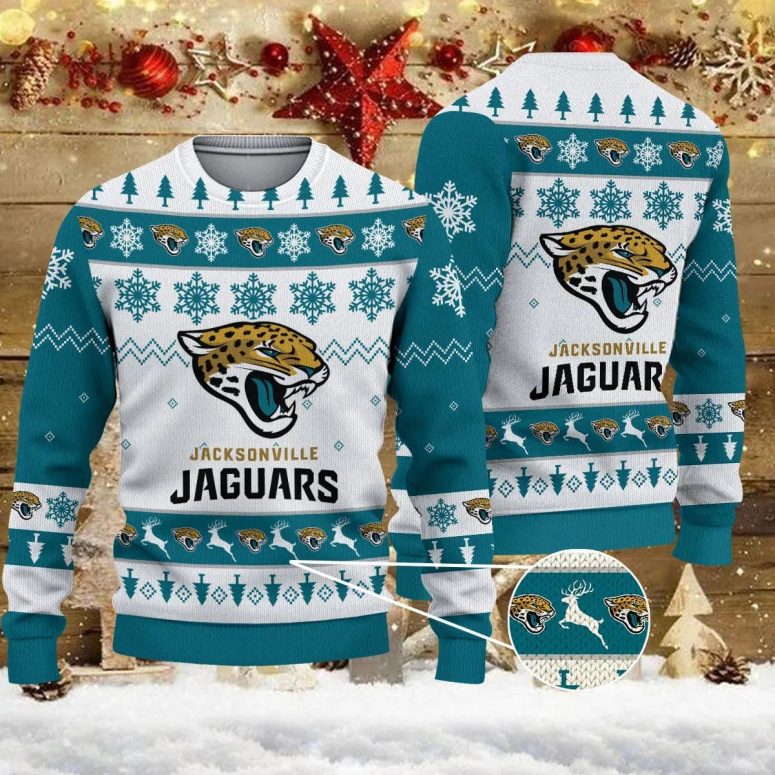 Jacksonville Jaguars Big Logo Ugly Christmas Sweater