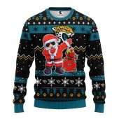 Jacksonville Jaguars Dabbing Santa Claus Ugly Christmas Sweater