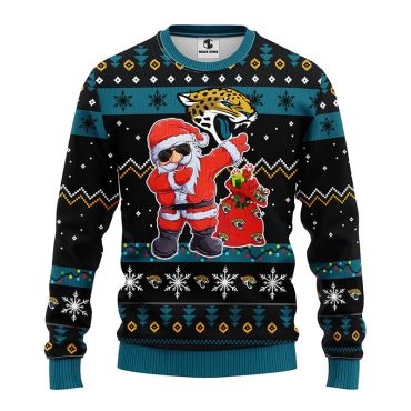 Jacksonville Jaguars Dabbing Santa Claus Ugly Christmas Sweater