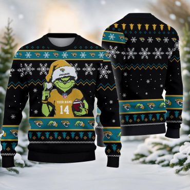Jacksonville Jaguars Grinch Game Day Glory Ugly Christmas Sweater