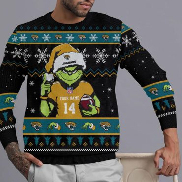 Jacksonville Jaguars Grinch Game Day Glory Ugly Christmas Sweater