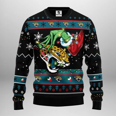 Jacksonville Jaguars Grinch Hand Ugly Christmas Sweater
