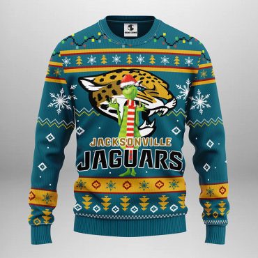 Jacksonville Jaguars Grinch Holiday Cheer Ugly Christmas Sweater