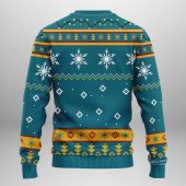 Jacksonville Jaguars Grinch Holiday Cheer Ugly Christmas Sweater Back - TeeUgly
