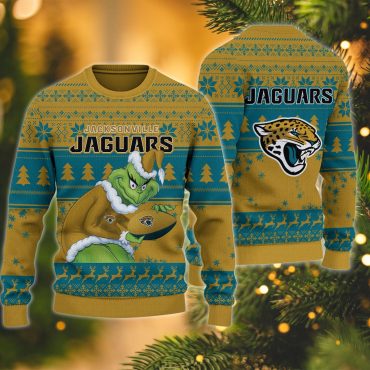 Jacksonville Jaguars Grinch Stolen Ugly Christmas Sweater