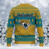 Jacksonville Jaguars Grinch Stolen Ugly Christmas Sweater Back - TeeUgly