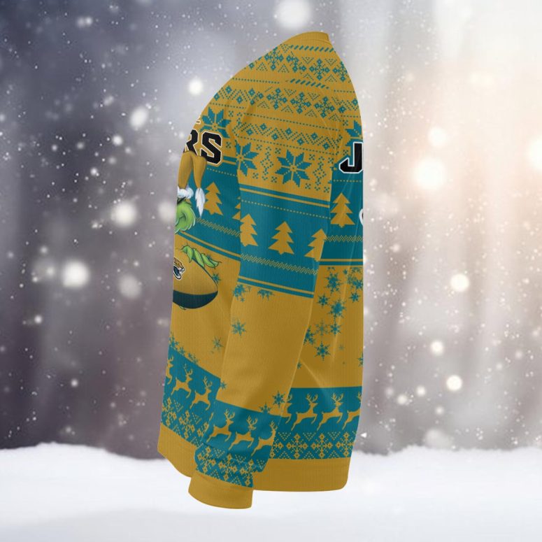 Jacksonville Jaguars Grinch Stolen Ugly Christmas Sweater