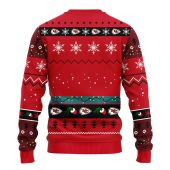 Kansas City Chiefs 12 Grinch Xmas Day Ugly Christmas Sweater Back - TeeUgly