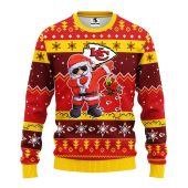 Kansas City Chiefs Dabbing Santa Claus Ugly Christmas Sweater