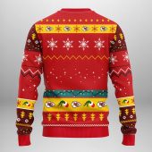 Kansas City Chiefs Grinch Hand Ugly Christmas Sweater Back - TeeUgly