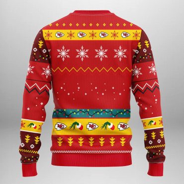 Kansas City Chiefs Grinch Hand Ugly Christmas Sweater