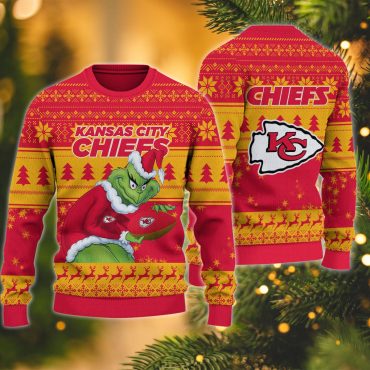 Kansas City Chiefs Grinch Stolen Ugly Christmas Sweater