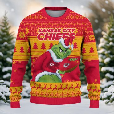 Kansas City Chiefs Grinch Stolen Ugly Christmas Sweater