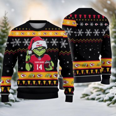 Kansas City Chiefs Grinch Touchdown Ugly Christmas Sweater