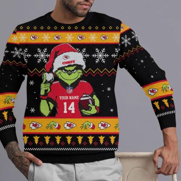 Kansas City Chiefs Grinch Touchdown Ugly Christmas Sweater