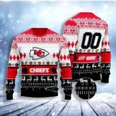 Kansas City Chiefs Reindeer March Ugly Christmas Sweater