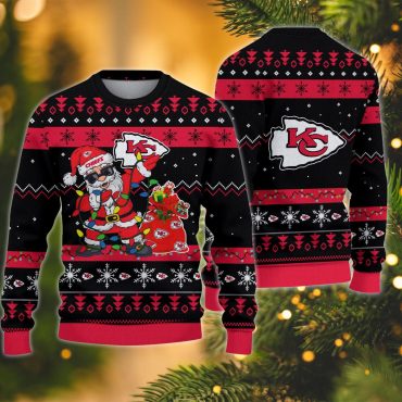 Kansas City Chiefs Santa Claus Ugly Christmas Sweater