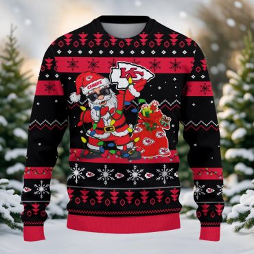 Kansas City Chiefs Santa Claus Ugly Christmas Sweater
