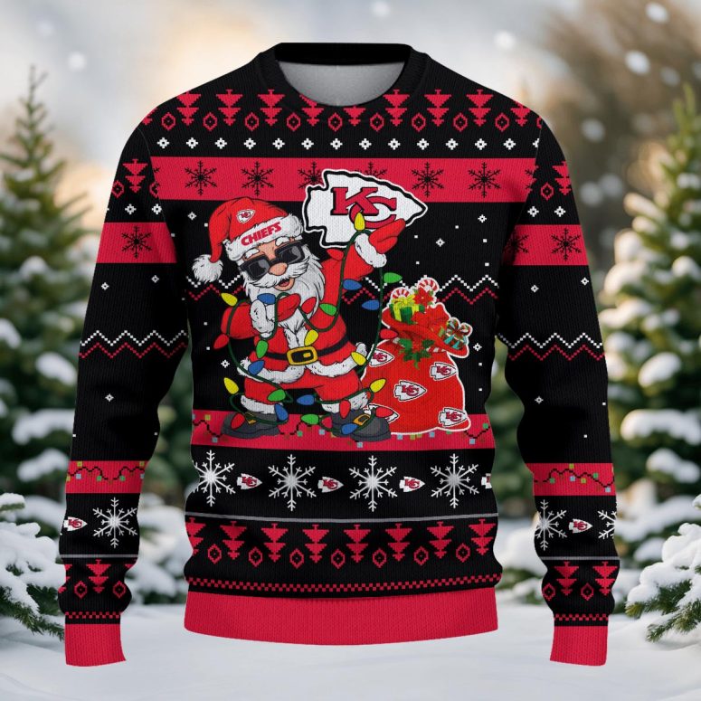 Kansas City Chiefs Santa Claus Ugly Christmas Sweater