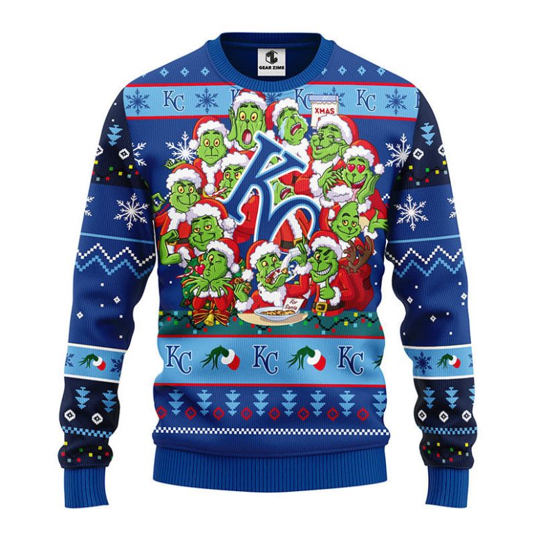 Kansas City Royals 12 Grinch Xmas Day Ugly Christmas Sweater
