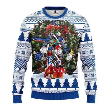 Kansas City Royals Christmas Tree Ugly Christmas Sweater
