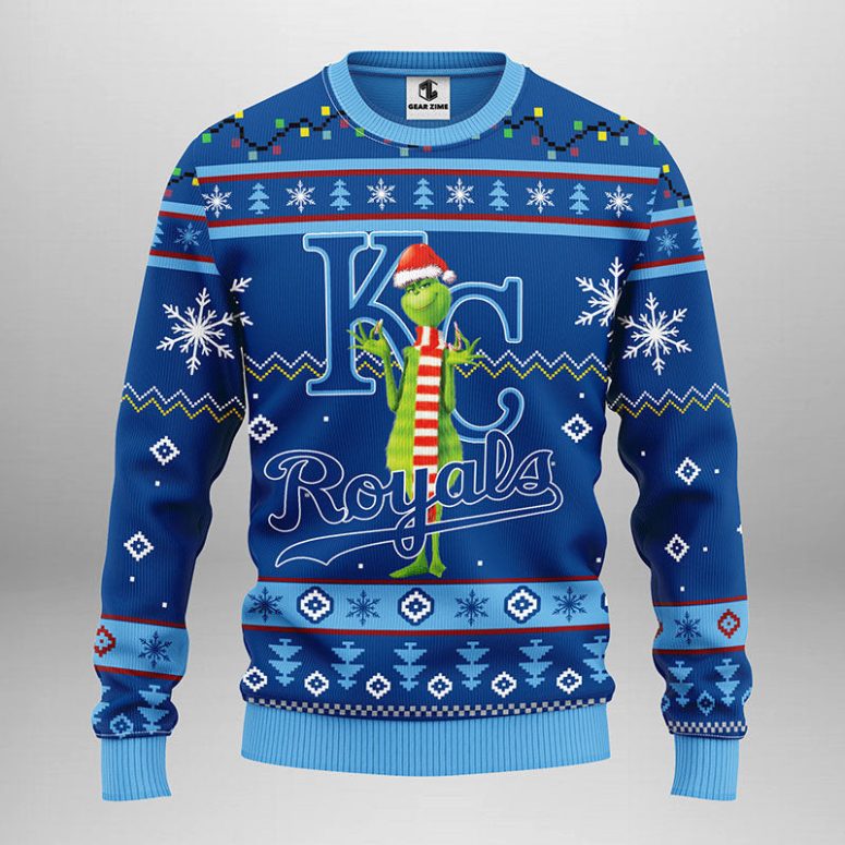 Kansas City Royals Funny Grinch Ugly Christmas Sweater