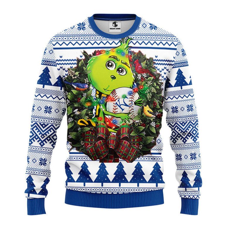 Kansas City Royals Grinch Hug Ugly Christmas Sweater
