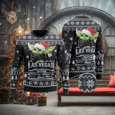Las Vegas Raiders Baby Yoda Holiday Cheer Ugly Christmas Sweater