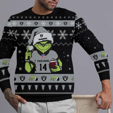 Las Vegas Raiders Grinch Christmas Victory Ugly Christmas Sweater