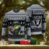 Las Vegas Raiders Grinch Game Day Glory Ugly Christmas Sweater