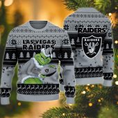 Las Vegas Raiders Grinch Stolen Ugly Christmas Sweater - TeeUgly