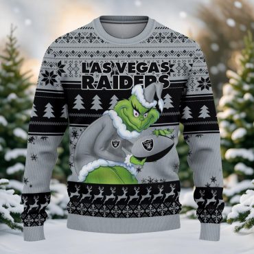Las Vegas Raiders Grinch Stolen Ugly Christmas Sweater