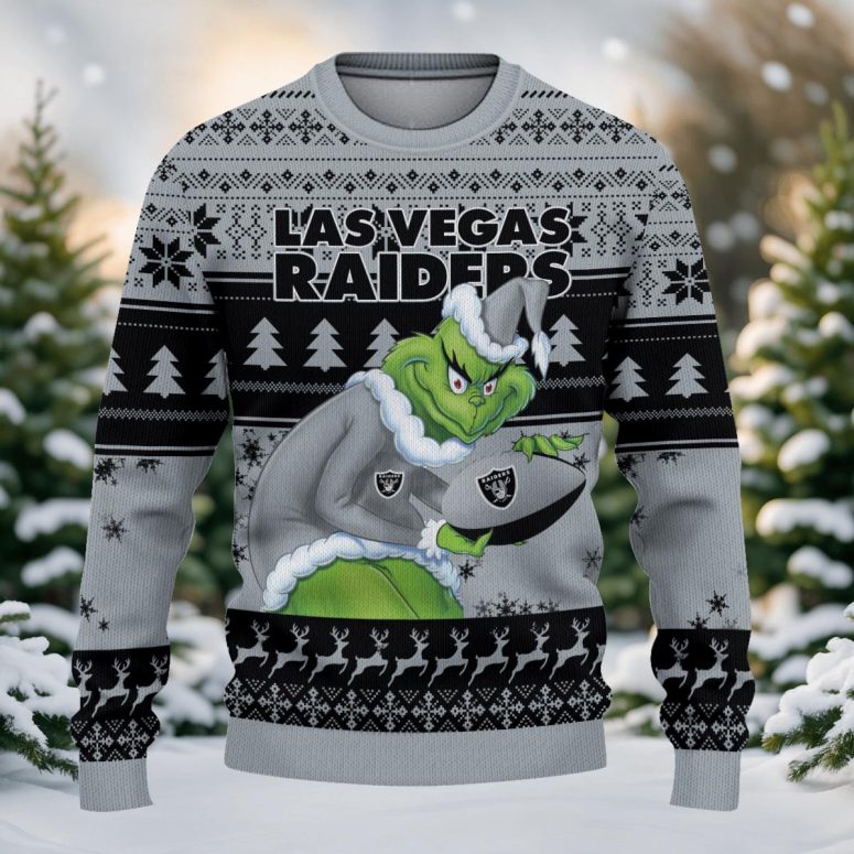 Las Vegas Raiders Grinch Stolen Ugly Christmas Sweater
