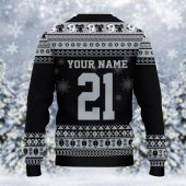 Las Vegas Raiders Mickey Mouse Santa Ugly Christmas Sweater Back - TeeUgly