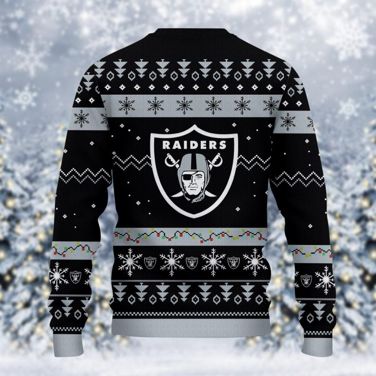 Las Vegas Raiders Santa Claus Ugly Christmas Sweater