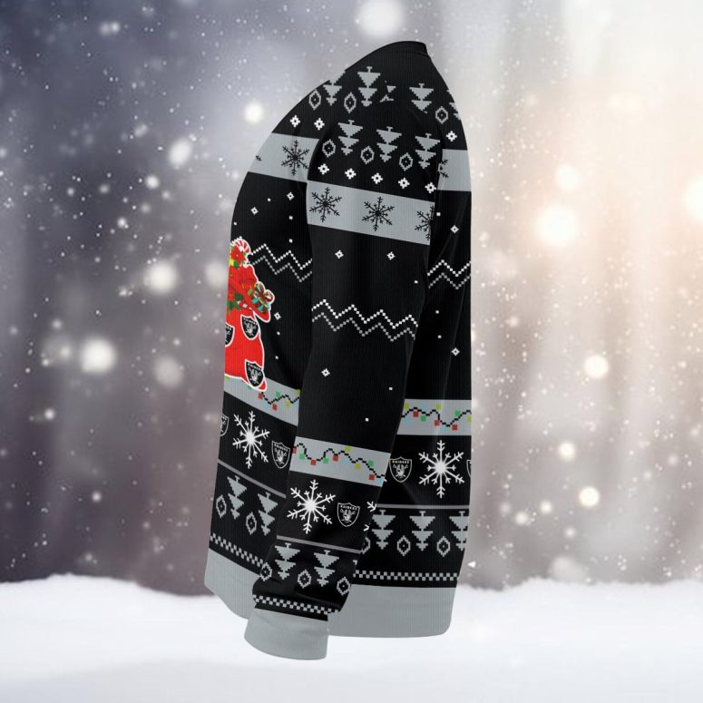 Las Vegas Raiders Santa Claus Ugly Christmas Sweater