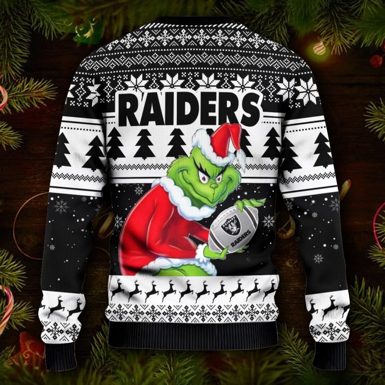 Las Vegas Raiders The Grinch Ugly Christmas Sweater